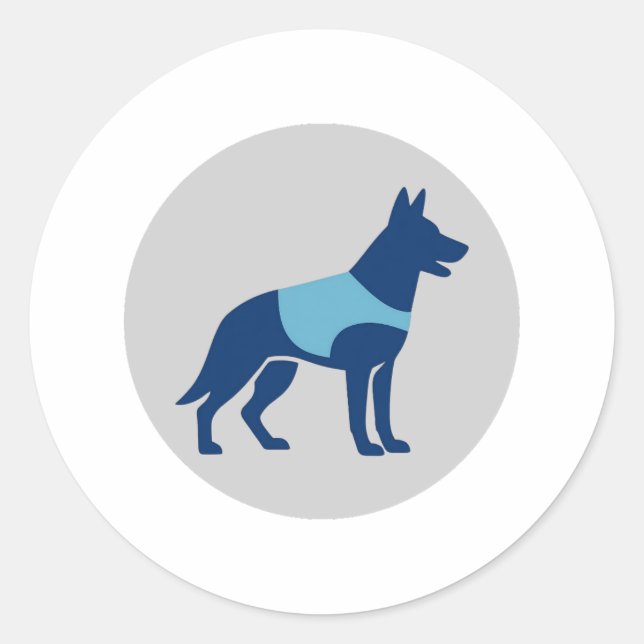 Adesivo de Cão da Unidade Canina da Polícia (Frente)
