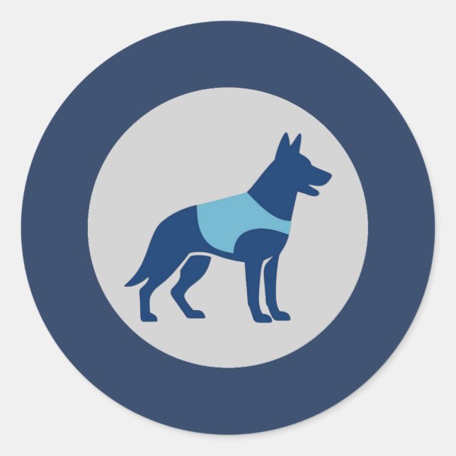 Adesivo de Cão da Unidade Canina da Polícia (Frente)