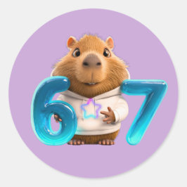 Adesivo de Capivara Fofa 67 – Capy Relaxando em La