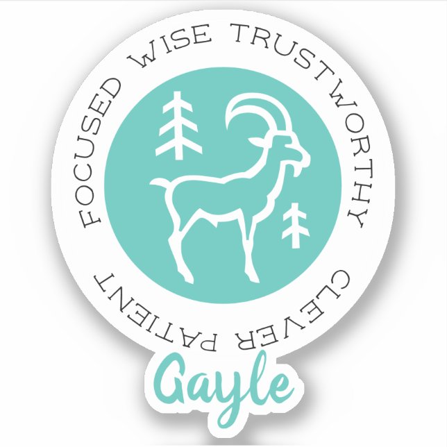 Adesivo de Capricórnio (Frente)