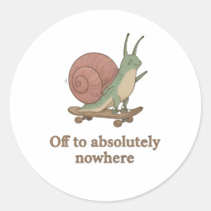 Adesivo de Caracol Engraçado – Adesivo de Animal E