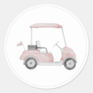 Adesivo de carrinho de golfe rosa