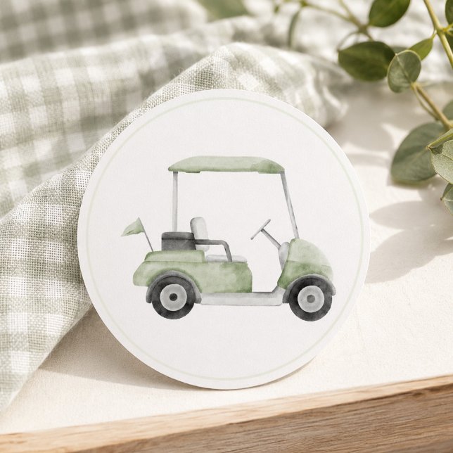 Adesivo de carrinho de golfe verde sálvia (Criador carregado)