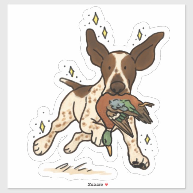 Adesivo de carro de caça Bracco Italiano (Folha)
