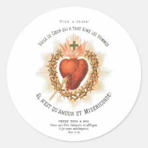 Adesivo de Cartão Santo do Sagrado Coração de Jesu