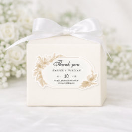 Adesivo de casamento agradecimento flores de aquar