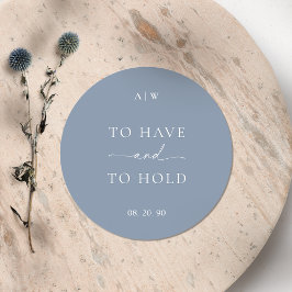 Adesivo de Casamento Azul Empoeirado – PARA TER E