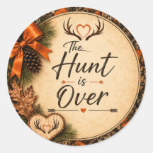 Adesivo de casamento Camuflagem Laranja The Hunt I