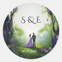 Adesivo de Casamento Caprichoso Jardim Encantado