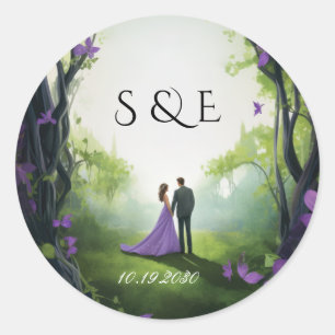 Adesivo de Casamento Caprichoso Jardim Encantado