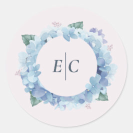 Adesivo de casamento com monograma de jardim de ho