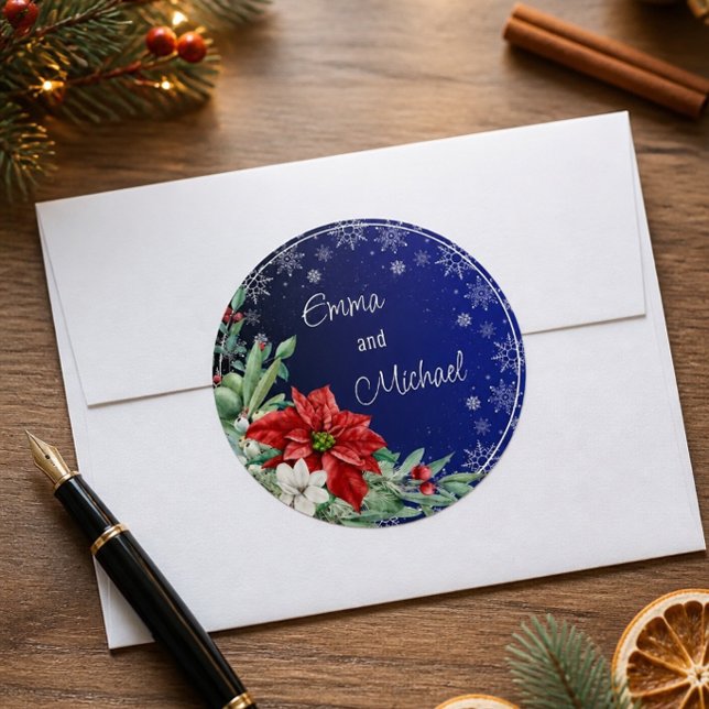 Adesivo de casamento de Natal (Criador carregado)