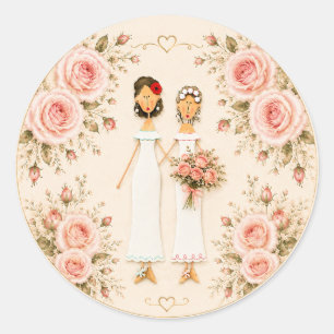 Adesivo de Casamento Duas Noivas