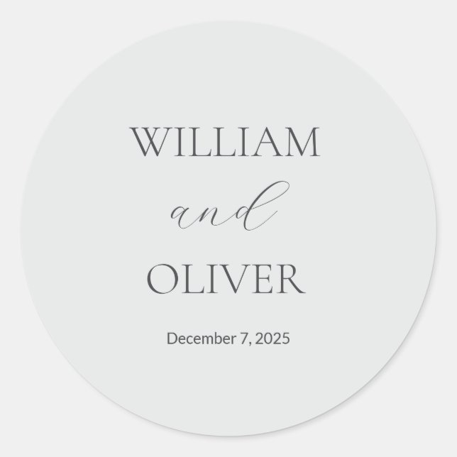 Adesivo de Casamento Elegante (Frente)