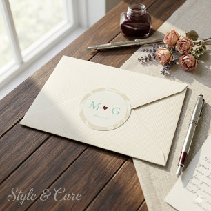 Adesivo de Casamento Elegante Design Romântico Ref