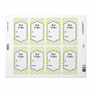 Adesivo de casamento em Pastel Verde e Branco com