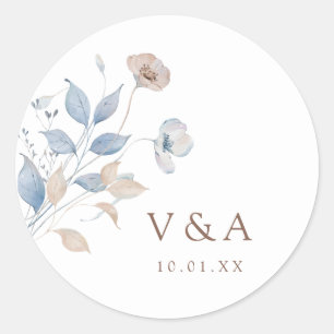 Adesivo de Casamento Floral Boho