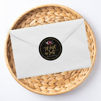 Adesivo de Casamento Gótico de Romance Sombrio