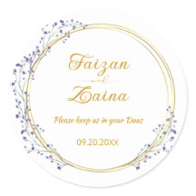 Adesivo de casamento islâmico personalizado Nikkah