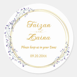 Adesivo de casamento islâmico personalizado Nikkah
