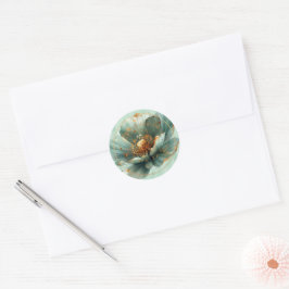 Adesivo de Casamento Moderno Minimalista Esmeralda