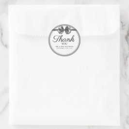 Adesivo de casamento obrigado.