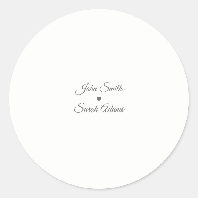 Adesivo de Casamento Simples e Elegante (Frente)