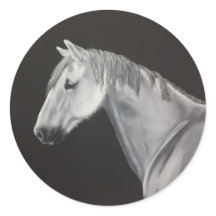Adesivo de Cavalo Branco