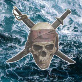 Adesivo de caveira de pirata Jolly ROGER