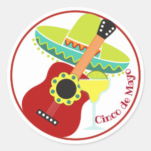Adesivo de Celebração do Cinco de Mayo