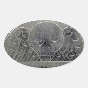 adesivo de cemitério de morte alada