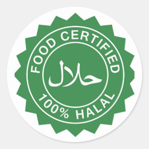 Adesivo de Certificação Halal Islâmica