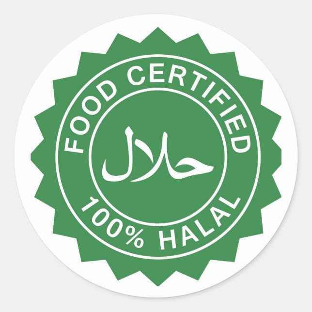 Adesivo de Certificação Halal Islâmica (Frente)