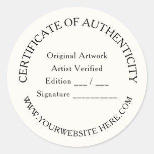 Adesivo de Certificado de Autenticidade de Luxo