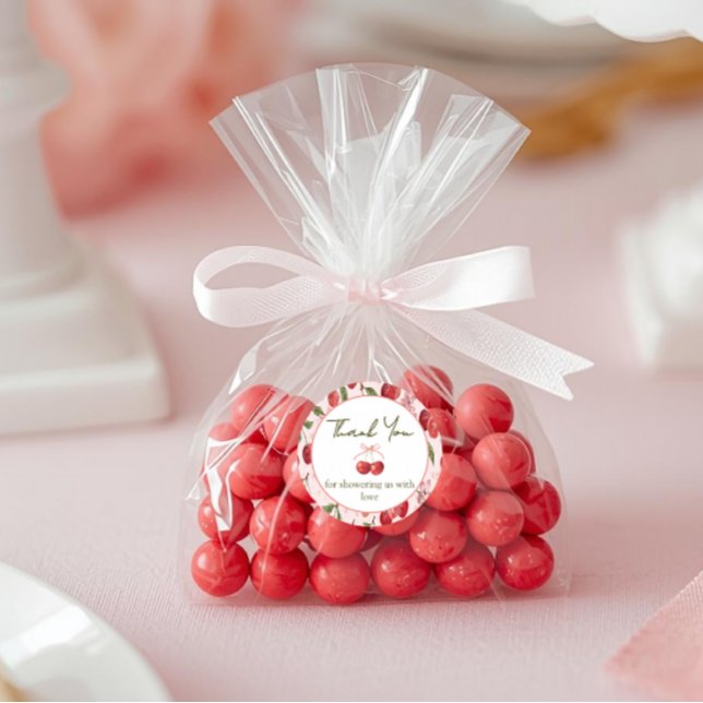 Adesivo de chá de bebê Cherry Sweet (Criador carregado)