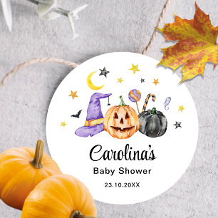 Adesivo de Chá de Bebê de Halloween