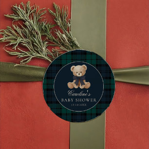 Adesivo de Chá de Bebê do Ursinho Teddy Elegante