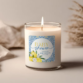 Adesivo de Chá de Bebê Mediterrâneo Limão Elegante