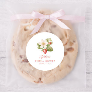 Adesivo de Chá de Noiva Morango Vermelho Doce de F