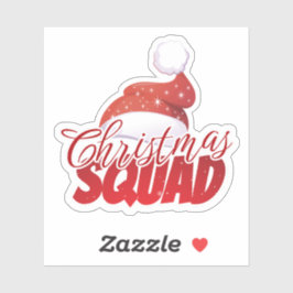 Adesivo de Chapéu de Papai Noel Vermelho da Equipe