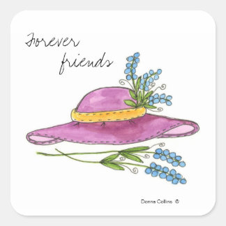 Adesivo de chapéu rosa