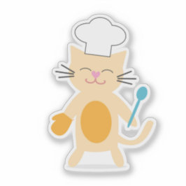 Adesivo de Chef Gato