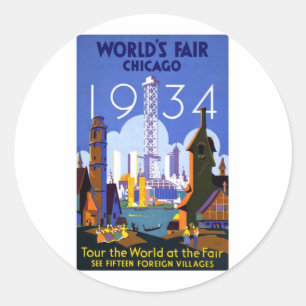 Adesivo De Chicago a feira 1934 de mundo