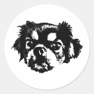 Adesivo de Chihuahua Estilo Tinta - Doce e Simples