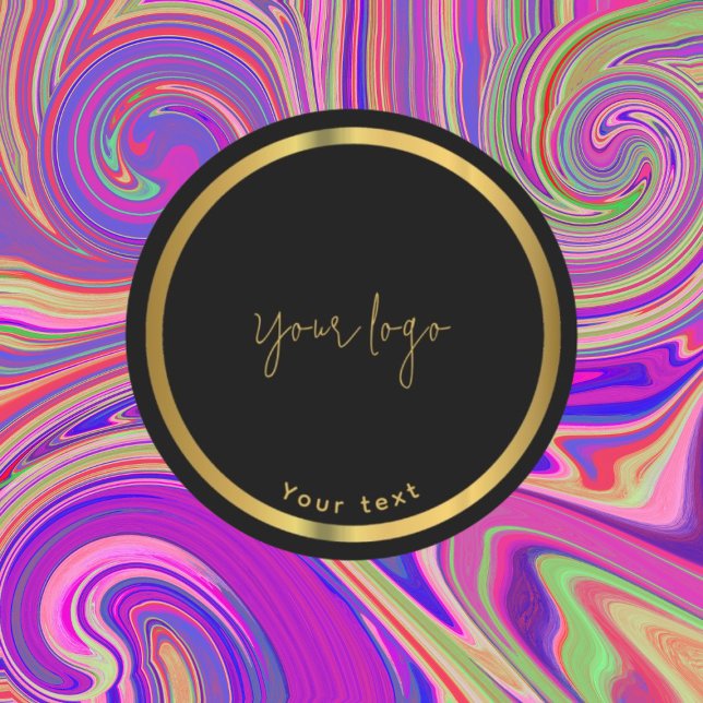 Adesivo de chocolate preto e dourado (Criador carregado)