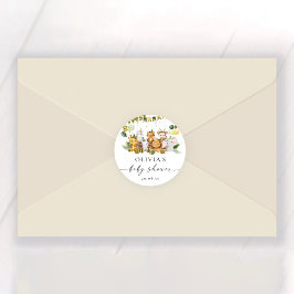 Adesivo de Churrasco de Bebê de Animais da Savana