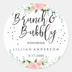 Adesivo de Churrasco Floral e Brunch Nupcial com B