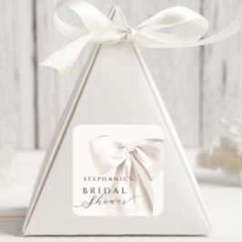 Adesivo de Chuva de Noiva com Laço Branco