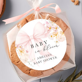 Adesivo de Chuvada de Bebê Bebê em Flor com Laço R