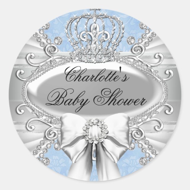 Adesivo de Chuvada de Bebê Coroa de Diamante Peque (Frente)